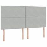 vidaXL Lit de Rangement avec matelas Gris clair 180 x 200 cm Velours