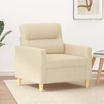 vidaXL Fauteuil Crème 60 cm Tissu