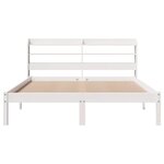 vidaXL Cadre de lit sans matelas blanc 150x200 cm bois de pin massif