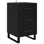 vidaXL Cabinet de chevet Chêne noir 40 x 40 x 66 cm Bois d'ingénierie