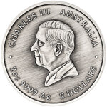 Monnaie TURTLE YAUNATI 2 Oz Argent 2$ Australia 2026