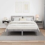 vidaXL Table de chevet 2 Pièces Gris béton 40 x 31 x 15 cm