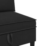 vidaXL Ensemble de meubles pour le salon 3 Pièces Noir Tissu