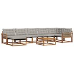 vidaXL Ensemble de canapés d'extérieur 8 Pièces Gris Naturel et Clair