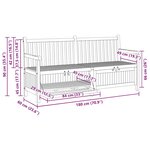 vidaXL Banc de Rangement de Jardin Marron 180 x 60 x 90 cm