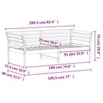 vidaXL Lit de jour sans matelas blanc 75x190 cm bois de pin massif