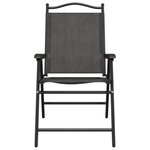 vidaXL Chaises de jardin pliables lot de 4 en acier et textilène
