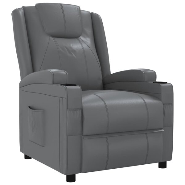 vidaXL Fauteuil inclinable Anthracite Similicuir