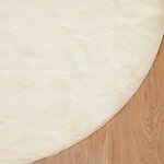 vidaXL Tapis en Peau de Mouton Synthétique Blanc 80 x 80 cm Polyester