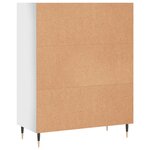 vidaXL Bibliothèque blanc brillant 69 5x32 5x90 cm bois d'ingénierie