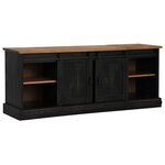 VidaXL Meuble TV HALDEN 2 portes coulissantes noir 150x40x60 cm