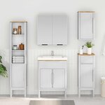 vidaXL Armoire de salle de bain avec porte FLORO Blanc 35 x 30 x 90 cm