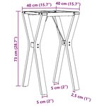 vidaXL Pieds de table à manger cadre en Y 40x40x73 cm fonte