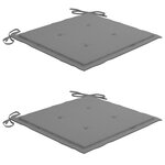 vidaXL Chaises pliables de jardin lot de 2 avec coussins Bois d'acacia