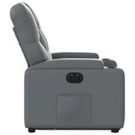 vidaXL Fauteuil inclinable électrique gris similicuir