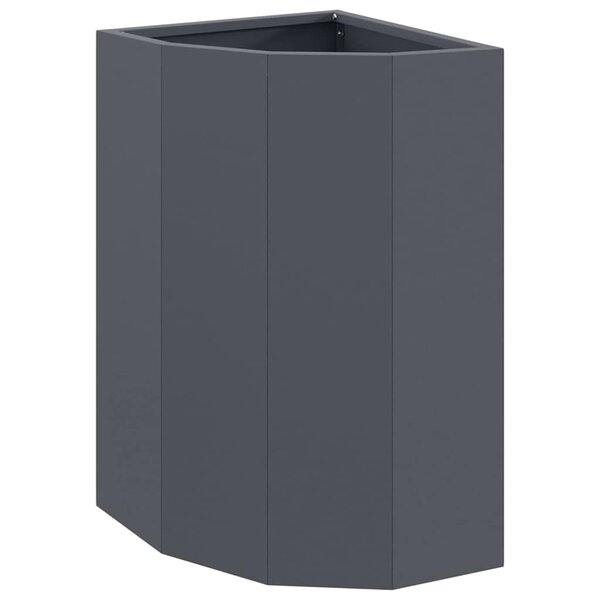 vidaXL Jardinière d'Angle Anthracite 30 x 30 x 50 cm Acier