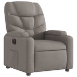vidaXL Fauteuil inclinable électrique Taupe Tissu