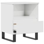 vidaXL Tables de chevet 2 Pièces blanc brillant 40x35x50 cm