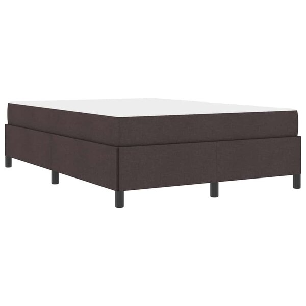 vidaXL Lit à ressorts Marron 140 x 200 cm Tissu  Bois Engineered