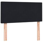 vidaXL Sommier à lattes de lit avec matelas noir 80x220 cm velours
