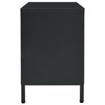 vidaXL Meuble TV Noir 105x35x52 cm Acier et verre