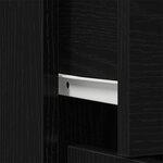 vidaXL Buffet avec tiroir Noir 60 x 30 x 75 cm Bois d'ingénierie