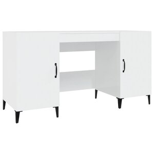 vidaXL Bureau Blanc brillant 140x50x75 cm Bois d'ingénierie
