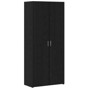 vidaXL Haut Armoire 2 Pièces Chêne noir 80 x 42 x 185 cm