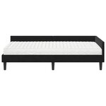 vidaXL Cadre de lit d'angle avec matelas Autre 2 Pièces Noir Velours