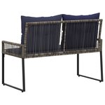 vidaXL Banc extérieur 2 -Seater 4 pc 110 x 59 x 82 cm polyrotin