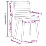 vidaXL Chaises à manger lot de 4 gris foncé tissu