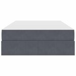 vidaXL Lit avec rangement et matelas Gris foncé 120 x 190 cm Velours