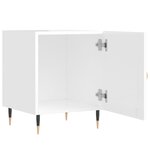 vidaXL Tables de chevet 2 Pièces blanc brillant 40x40x50 cm