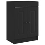 vidaXL Armoire sous évier de salle de bain Noir 78 5 x 37 5 x 81 cm