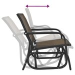 vidaXL Chaises oscillantes de jardin lot de 2 marron 61x76x87 cm