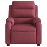 vidaXL Fauteuil de massage inclinable électrique Rouge bordeaux Tissu