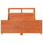 vidaXL Cadre de lit sans matelas cire marron 135x190cm bois pin massif