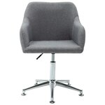 vidaXL Chaises pivotantes à manger lot de 2 gris clair tissu
