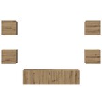 vidaXL Ensemble meuble TV 6 Pièces chêne artisanal 60 x 30 x 30 cm