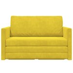 vidaXL Canapé-Lit 110cm Jaune tournesol Velours