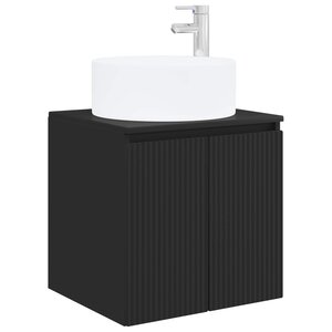 vidaXL Meuble de lavabo mural Noir 49 5 x 44 5 x 65 5 cm