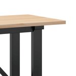 vidaXL Table basse cadre en O 160x40x45 cm bois de pin massif et fonte