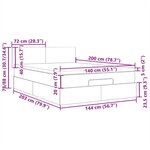 vidaXL Tête de lit à LED Noir 144x5x118/128 cm Velours