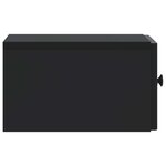vidaXL Cabinet de chevet mural avec tiroir Noir 33 x 34 5 x 20 cm