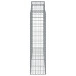 vidaXL Paniers à gabions arqués 4 Pièces 200x50x160/180 cm Fer galvanisé