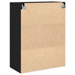 Armoire Murale vidaXL avec Portes en Verre Chêne Noir 69 5x34x90 cm
