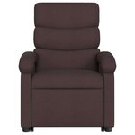 vidaXL Fauteuil inclinable de massage électrique Marron foncé Tissu