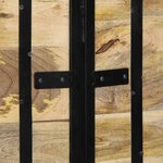 vidaXL Tête de lit 140 cm bois massif manguier et fer