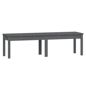vidaXL Banc de jardin à 2 places gris 159 5x44x45cm bois massif de pin