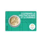 Monnaie 2€ Commémorative BU 5/5 - Millésime 2021 - Jeux Olympiques de Paris 2024
